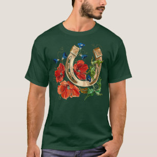 Goldhufeisen und rote Mohn 2 T-Shirt