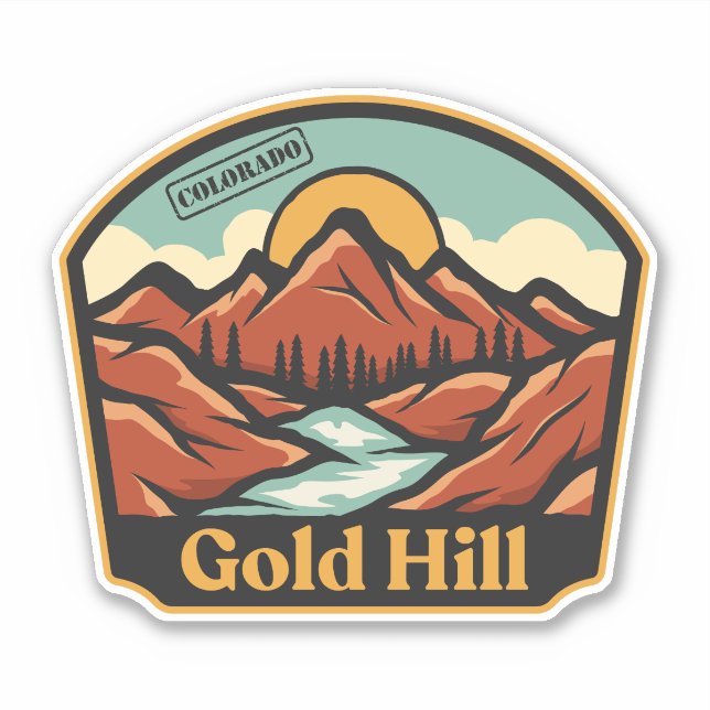 Goldhügel, Colorado-Sticker Aufkleber (Vorderseite)