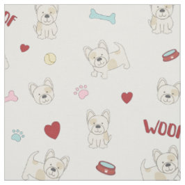 Goldhunde-Liebhaber Stoff