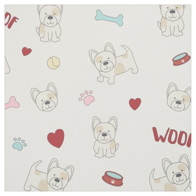 Goldhunde-Liebhaber Stoff (Muster)