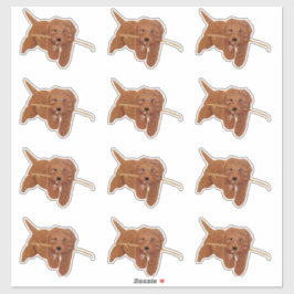 Goldie Doodle Custom-Cut Stickers Aufkleber