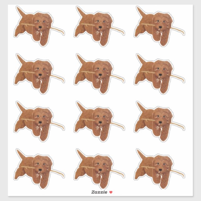 Goldie Doodle Custom-Cut Stickers Aufkleber (Blatt)