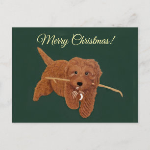 Goldie Doodle Feiertagspostkarte