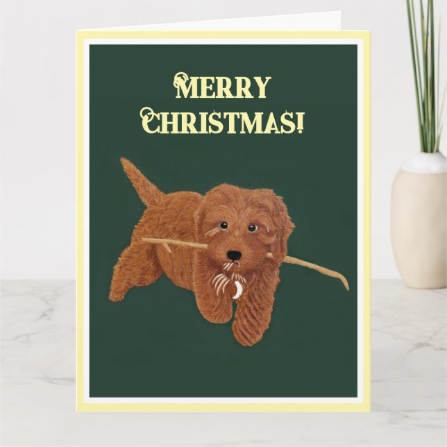 Goldie Doodle Greeting Card Karte (Vorderseite)
