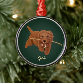 Goldie Doodle Ornament Aus Metall