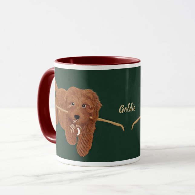 Goldie Golden Doodle Combo Mug (Devant gauche)