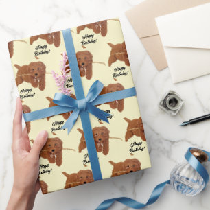 Goldie Golden Doodle Gelb Geschenkpapier