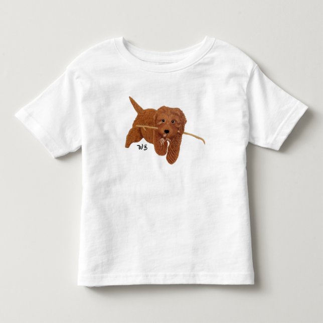 Goldie Golden Doodle Weiß Kleinkind T-shirt (Vorderseite)