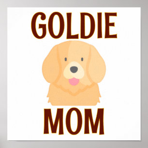 Goldie Golden Retriever Hund Papa Mama Haustierlie Poster