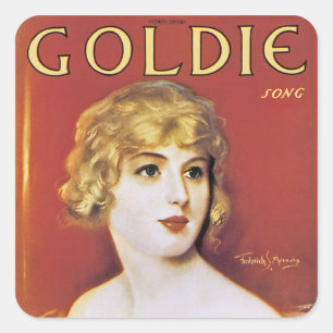 Goldie Song Quadratischer Aufkleber