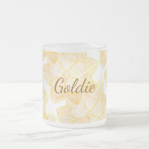 "Goldie" Sonnengeküsste Ästhetik Florale Mattglas- Mattglastasse