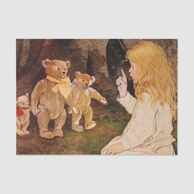 "Goldilocks and the Bears" von Jessie Willcox Smit Seidenpapier (Vorderseite)