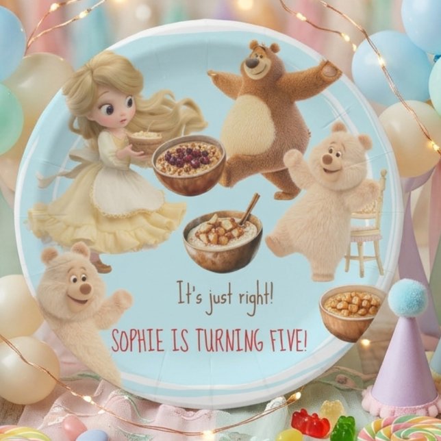 Goldilocks Geburtstag  Pappteller (Von Creator hochgeladen)
