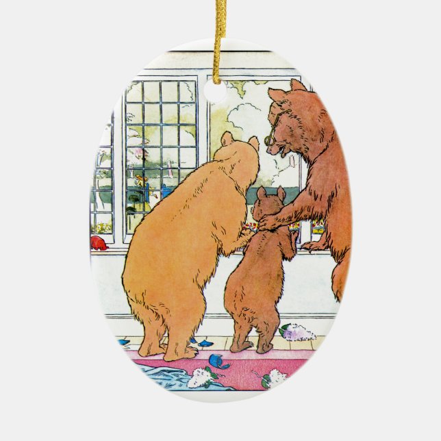 Goldilocks und die drei Bären Keramik Ornament (Vorne)