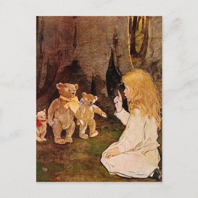 "Goldilocks und die drei Bären" Postkarte (Vorderseite)