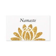 GoldImitat-Glitzer-Lotos-Blume modernes Namaste