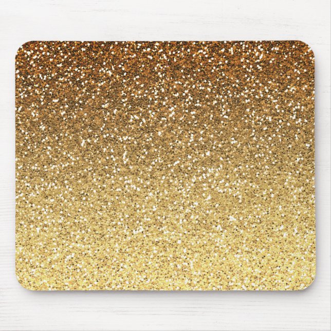 GoldImitat-Glitzer Ombre Mousepad (Vorne)