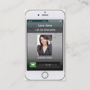 GoldiPhone 6 Visitenkarte mit Aufkleber