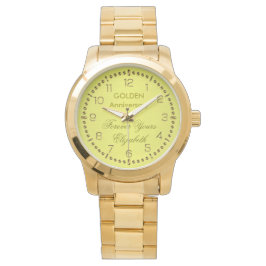Goldjubiläumsmonogramm Armbanduhr
