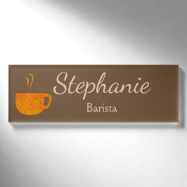 Goldkaffeetasse-Namensschild Namenschild