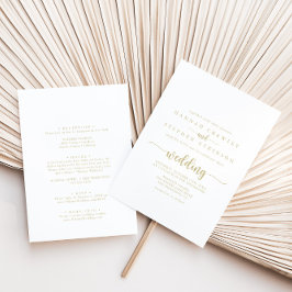 Goldkalligrafie-Front- und Backensehen Einladung