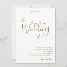 Goldkalligrafie Herz-Script QR Code Hochzeit