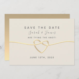 Goldkalligrafie-Hochzeit Save The Date