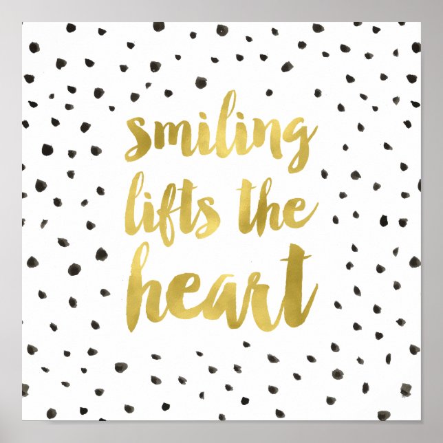 Goldkalligrafie Inspiration Zitat Poster (Vorne)