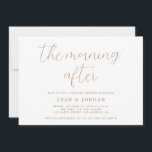 Goldkalligraphie am Morgen nach dem Hochzeitstag Einladung<br><div class="desc">Goldene Kalligraphie am Morgen nach der Hochzeitsfeier Einladung</div>
