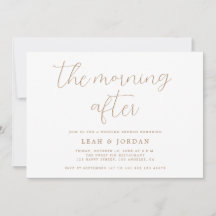 Goldkalligraphie am Morgen nach dem Hochzeitstag