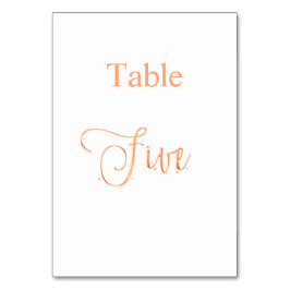 Goldkalligraphie-Tabelle 5 der eleganten Rose Tischnummer