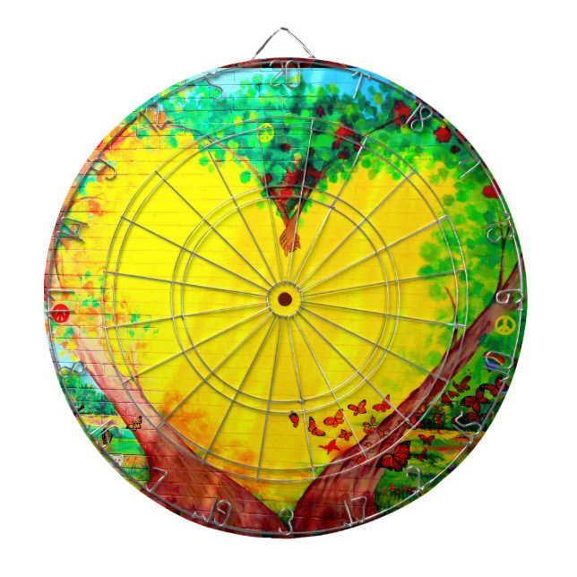 Goldkartonplatte Dartscheibe (vorne)