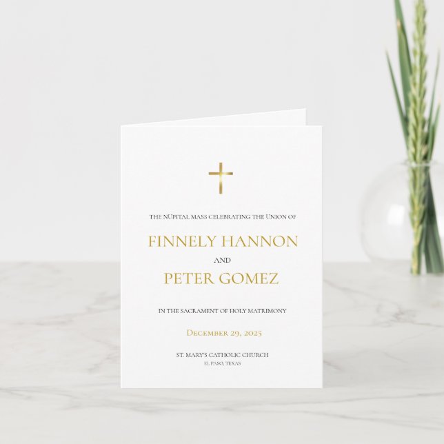 Goldkatholische Hochzeitskampagne Dankeskarte (Vorderseite)