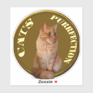 Goldkatzen mit Ingwerkatze, Aufkleber