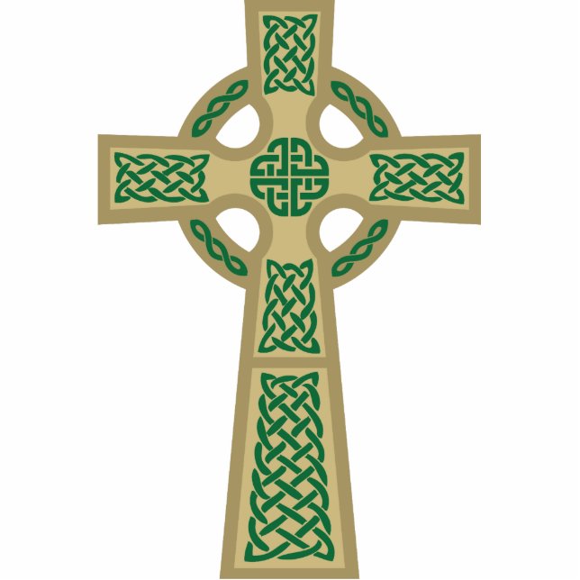 Goldkeltisches Kreuz-Foto-Skulptur Freistehende Fotoskulptur (Vorne)