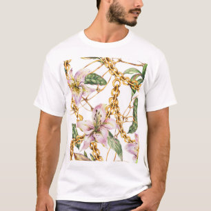 Goldketten & Royal Lilies: Wasserfarbenprächtige E T-Shirt