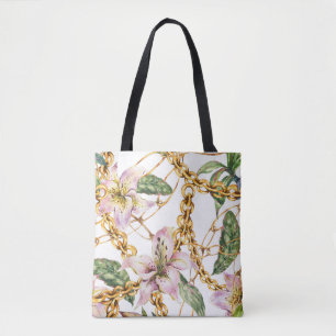 Goldketten & Royal Lilies: Wasserfarbenprächtige E Tasche