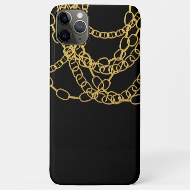 Goldketten, schwarze Hip Hop-Kette Case-Mate iPhone Hülle (Rückseite)