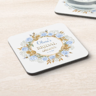 Goldkissed Blue Rose Bridal Getränkeuntersetzer
