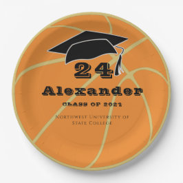 Goldklasse des Basketball-Ball-Abschlusses 2022 Pappteller