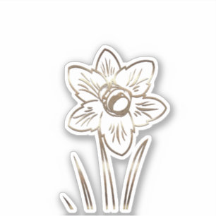 Goldkleber für die Blume Aufkleber