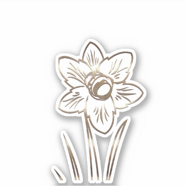 Goldkleber für die Blume Aufkleber (Vorderseite)