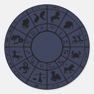 Goldkleber für moderne Horoskop-Zodiac Runder Aufkleber