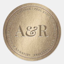 Goldkleber mit Monogramm