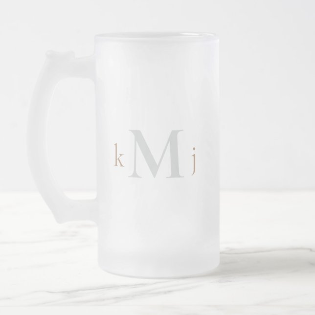 Goldklemme Mattglas Bierglas (Links)