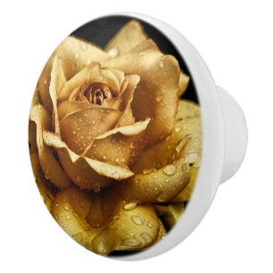 Goldknöpfe für die Keramik der Rose Keramikknauf