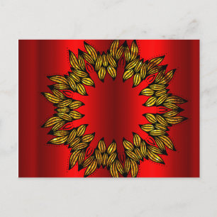 Goldkranz an Roten Weihnachten Postkarte