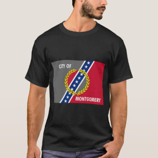 Goldkranz Grau und Rot Montgomery Alabama Flagge C T-Shirt