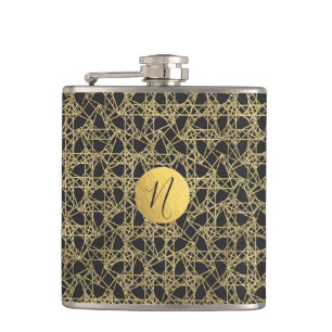 Goldkratzer Golden Modern Glamour Einzigartiges Mo Flachmann