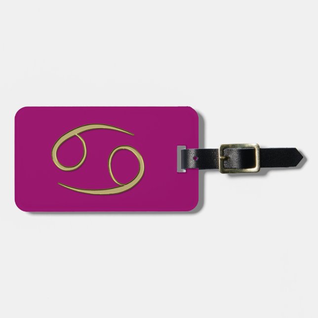 Goldkrebs Gepäckanhänger (Vorderseite horizontal)